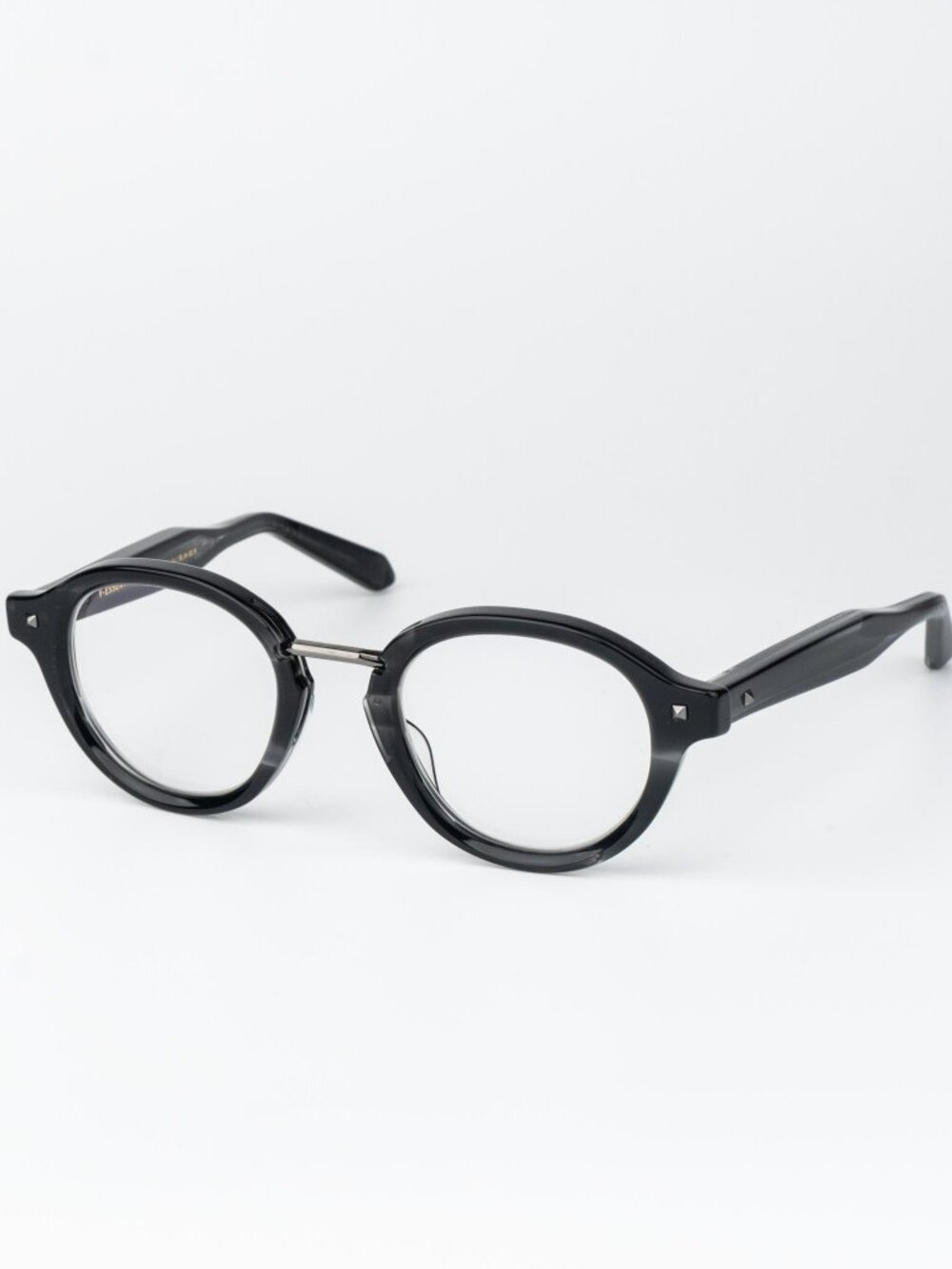 Valentino Men Eyeglasses Black Grey Transparent Round V-ESSENTIAL-IV VLX-132 B